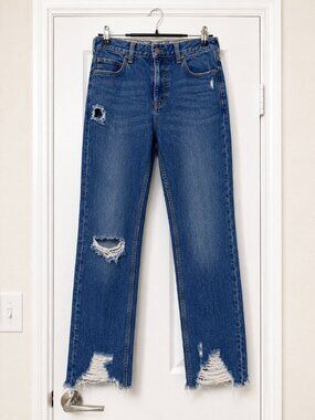 We The Free Distressed Straight Leg Jeans